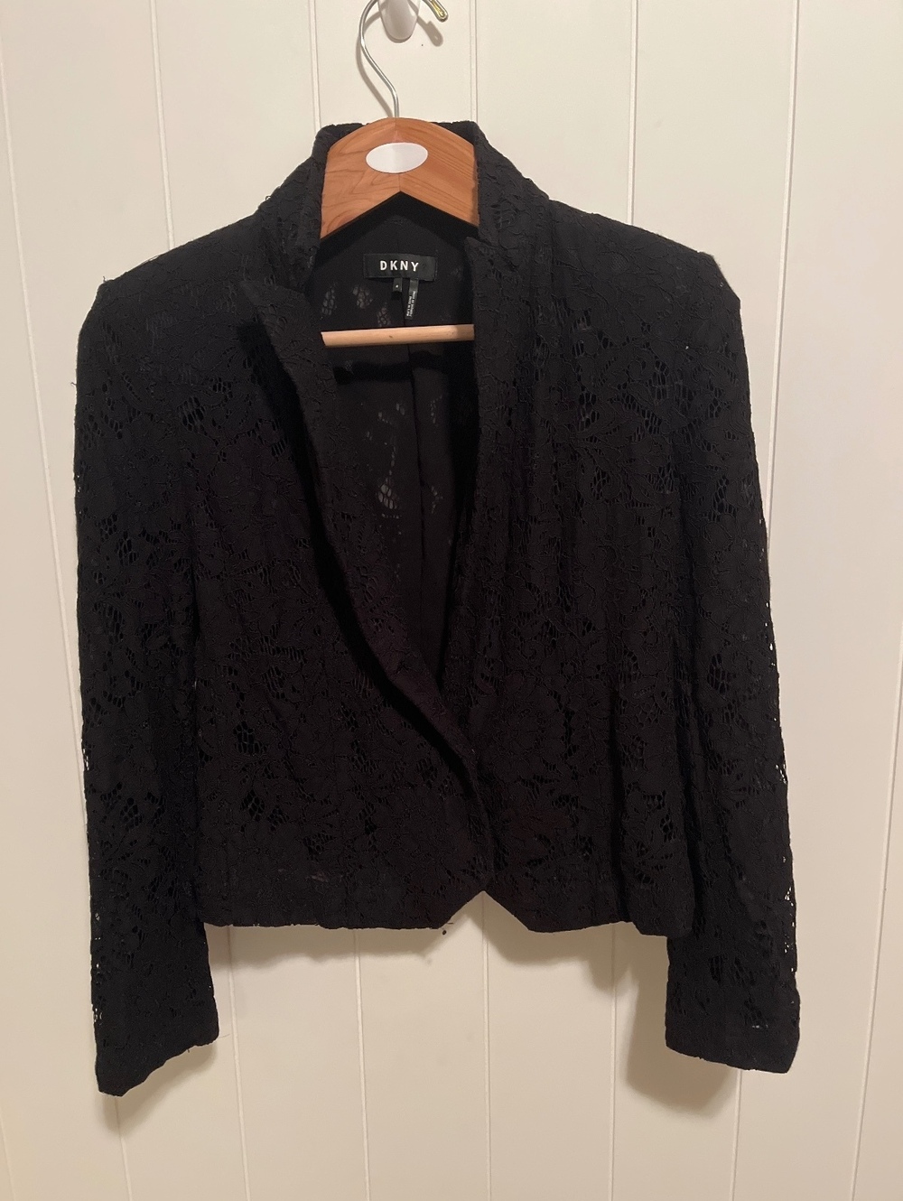DKNY Black Lace Women's Blazer Size 4